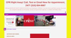 Desktop Screenshot of cprrightaway.net